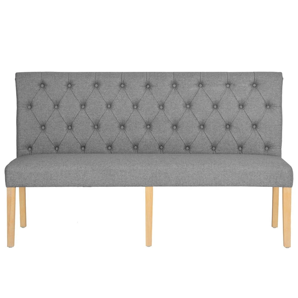Torino Light Grey 170cm Scroll Back Bench 12 Torino Light Grey 170cm Scroll Back Bench - Image 12