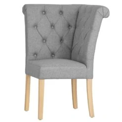 Torino Light Grey Scroll Back Corner Bench -Furniture Specialty Store ch94 lg 4