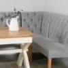 Torino Light Grey Scroll Back Corner Bench