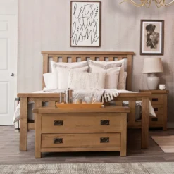 Winchester Oak King Size Bed Frame