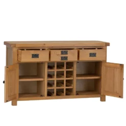 Winchester Oak Large Sideboard With Wine Rack -Furniture Specialty Store co ls oak 2