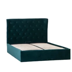 Chelsea End Lift Ottoman Double Bed Frame Bottle Green Velvet -Furniture Specialty Store cof 12305 1