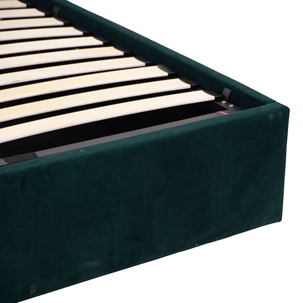 Chelsea End Lift Ottoman King Size Bed Frame Bottle Green Velvet 14 Chelsea End Lift Ottoman King Size Bed Frame Bottle Green Velvet - Image 14