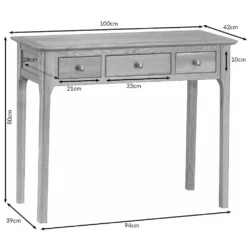 Bergen Oak Dressing Table -Furniture Specialty Store dt 4