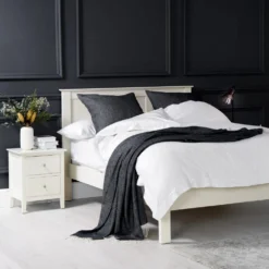 Wilmslow Ivory Painted Double Bed Frame