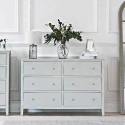 Wilmslow Grey Painted Chest Of 6 Drawers