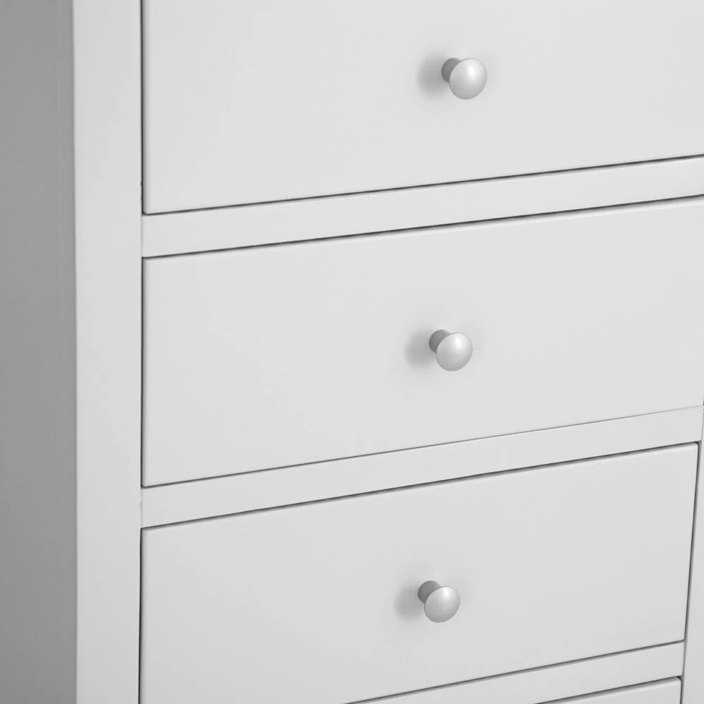 Wilmslow Grey Painted 5 Drawer Tallboy 6 Wilmslow Grey Painted 5 Drawer Tallboy - Image 6