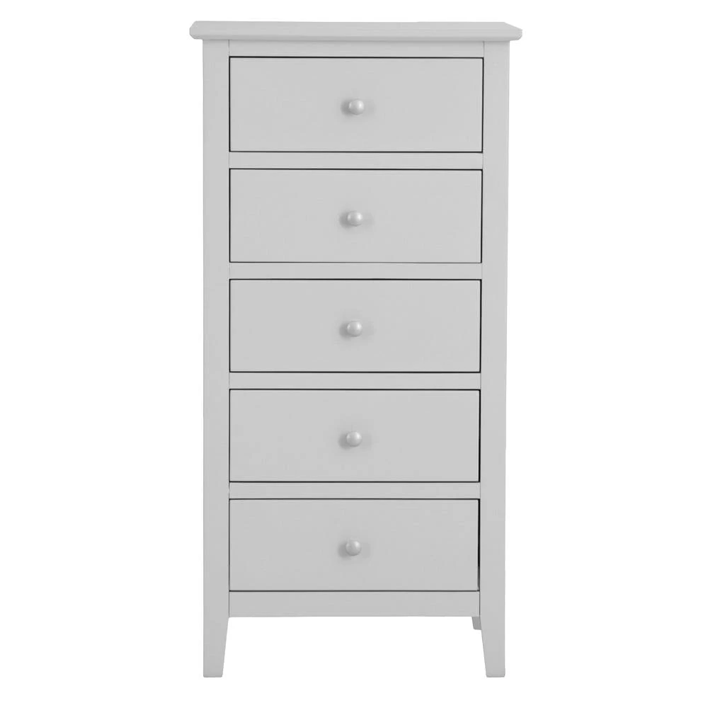 Wilmslow Grey Painted 5 Drawer Tallboy 9 Wilmslow Grey Painted 5 Drawer Tallboy - Image 9