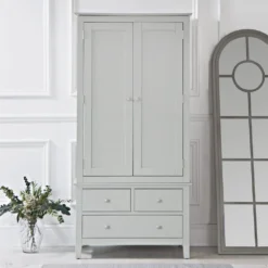 Wilmslow Grey Painted Double Wardrobe