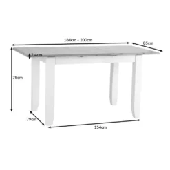 Gloucester White Painted 1.6m Extending Dining Table 21 Gloucester White Painted 1.6m Extending Dining Table -Furniture Specialty Store ga 16bet dimensions