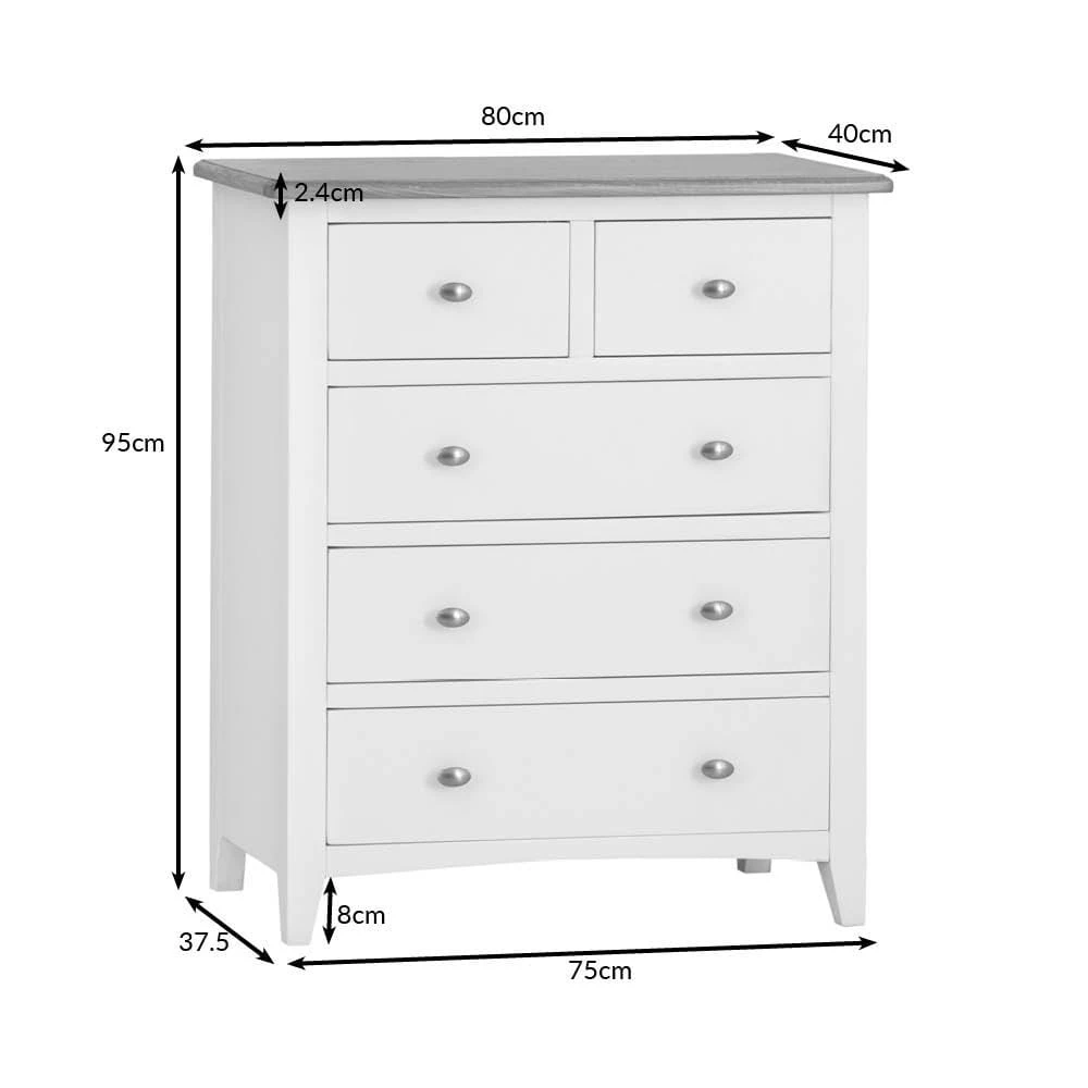 Gloucester White Painted 2 Over 3 Chest 11 Gloucester White Painted 2 Over 3 Chest - Image 11