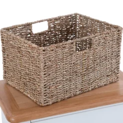 Gloucester White Painted 1 Drawer 2 Wicker Basket Cabinet -Furniture Specialty Store ga c12 w 3