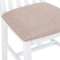 Gloucester White Painted Dining Chair Fabric Seat -Furniture Specialty Store ga chf w 5