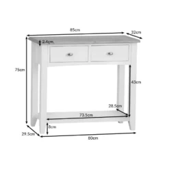 Gloucester Midnight Grey Painted Console Table -Furniture Specialty Store ga con dimensions 1