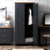 Gloucester Midnight Grey Painted Double Wardrobe