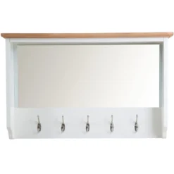 Gloucester White Painted Mirrored Coat Rack -Furniture Specialty Store ga hbt w 6d 1