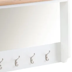 Gloucester White Painted Mirrored Coat Rack -Furniture Specialty Store ga hbt w 6d 2