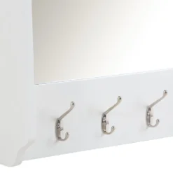 Gloucester White Painted Mirrored Coat Rack -Furniture Specialty Store ga hbt w 6d 4