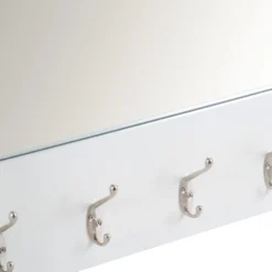 Gloucester White Painted Mirrored Coat Rack -Furniture Specialty Store ga hbt w 6d 5