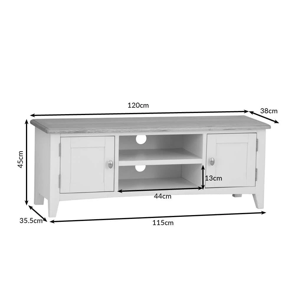 Gloucester White Painted Large TV Unit 14 Gloucester White Painted Large TV Unit - Image 14