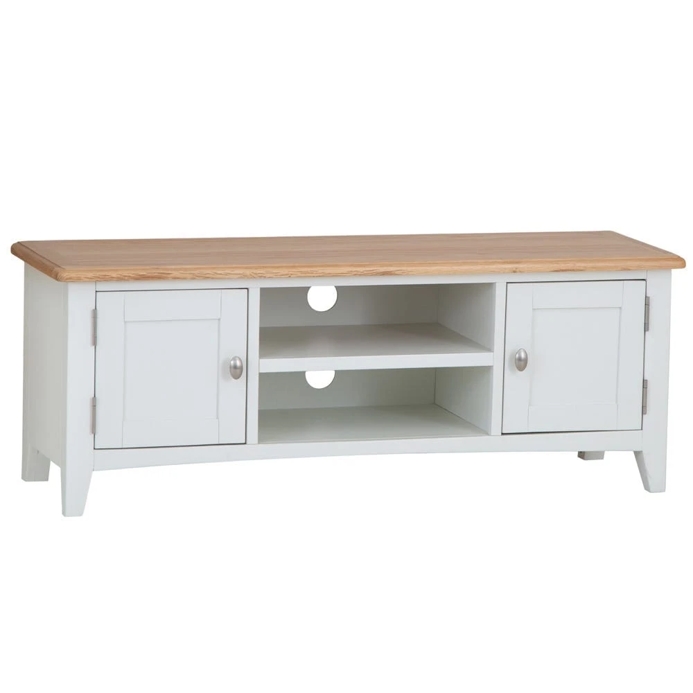 Gloucester White Painted Large TV Unit 2 Gloucester White Painted Large TV Unit - Image 2