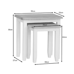 Gloucester Midnight Grey Painted Nest Of 2 Tables 17 Gloucester Midnight Grey Painted Nest Of 2 Tables -Furniture Specialty Store ga n2t dimensions 1