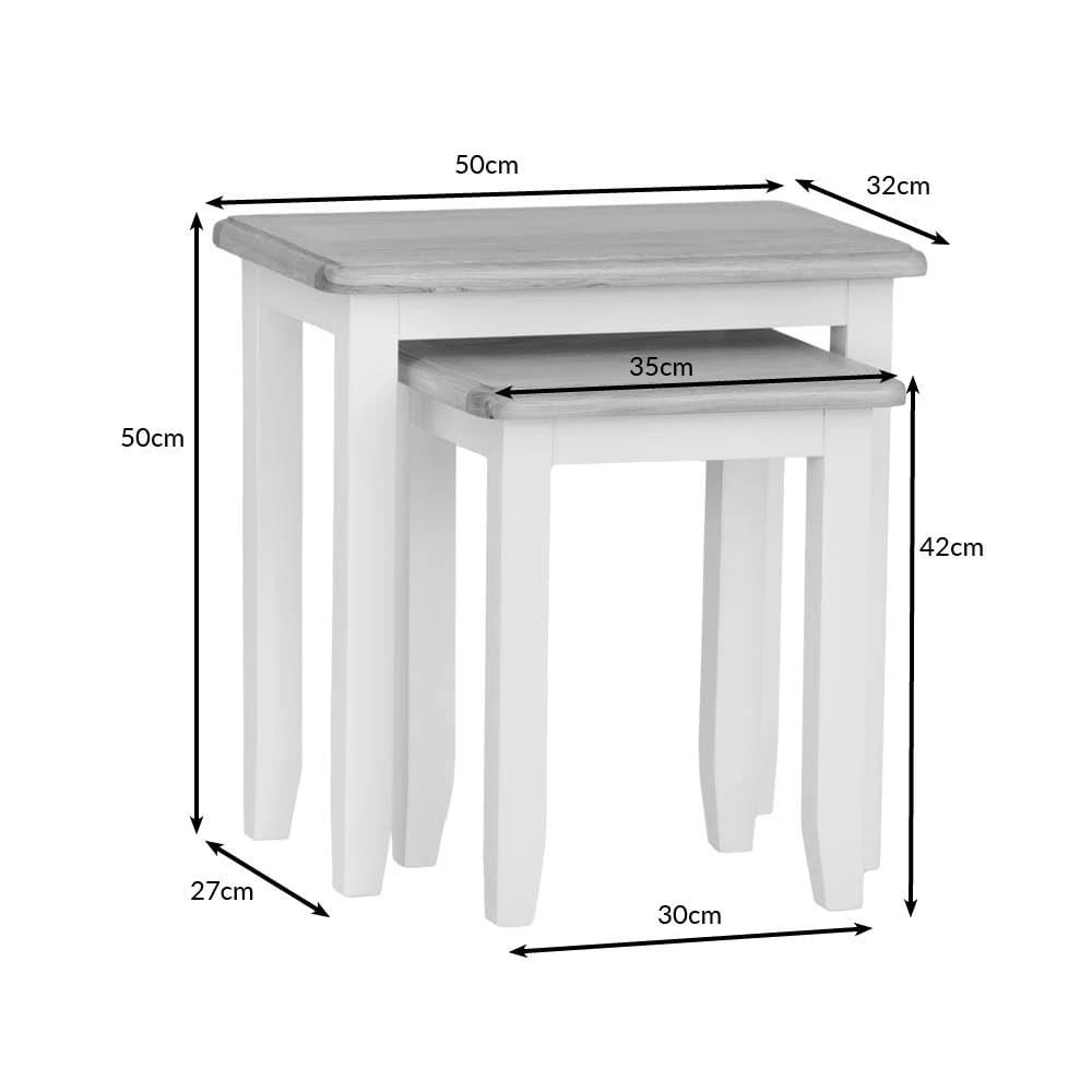 Gloucester Midnight Grey Painted Nest Of 2 Tables 9 Gloucester Midnight Grey Painted Nest Of 2 Tables - Image 9