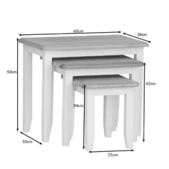 Gloucester White Painted Nest Of 3 Tables 13 Gloucester White Painted Nest Of 3 Tables -Furniture Specialty Store ga n3t dimensions