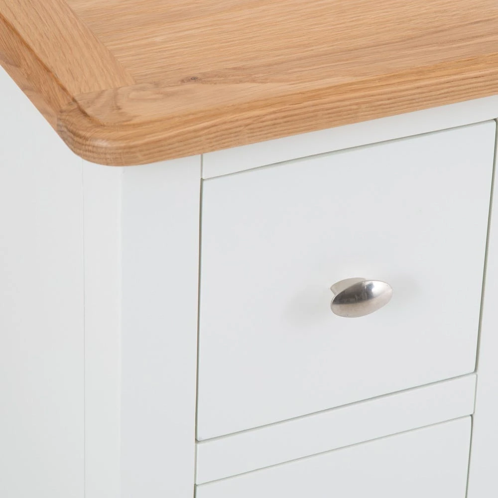 Gloucester White Painted Slim 2 Drawer Bedside Table 4 Gloucester White Painted Slim 2 Drawer Bedside Table - Image 4