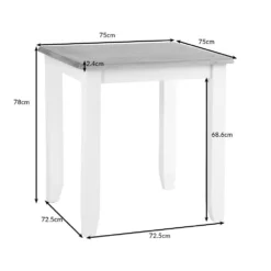 Gloucester Midnight Grey Painted Fixed Top Dining Table -Furniture Specialty Store ga sft dimensions 1