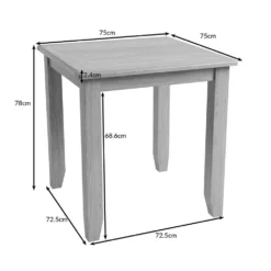 Gloucester Oak Square Fixed Top Dining Table -Furniture Specialty Store ga sft oak dimensions