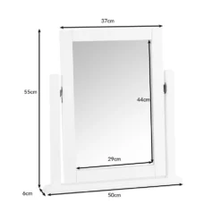 Gloucester Midnight Grey Painted Dressing Table Mirror -Furniture Specialty Store ga tm dimensions 1