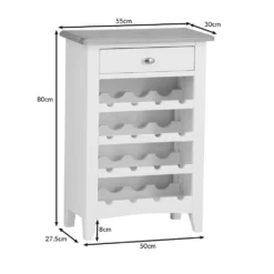 Gloucester White Painted Wine Cabinet -Furniture Specialty Store ga wc dimensions