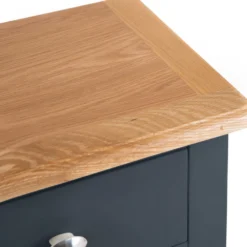 Gloucester Midnight Grey Painted 3 Drawer 6 Wicker Basket Cabinet -Furniture Specialty Store gag c36 w 7