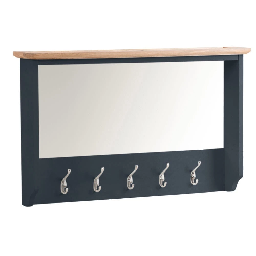 Gloucester Midnight Grey Painted Mirrored Coat Rack 2 Gloucester Midnight Grey Painted Mirrored Coat Rack - Image 2