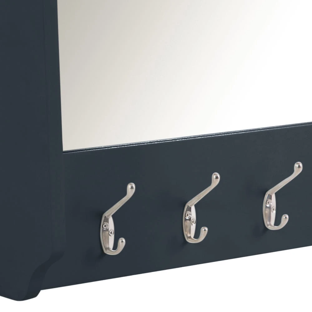 Gloucester Midnight Grey Painted Mirrored Coat Rack 6 Gloucester Midnight Grey Painted Mirrored Coat Rack - Image 6