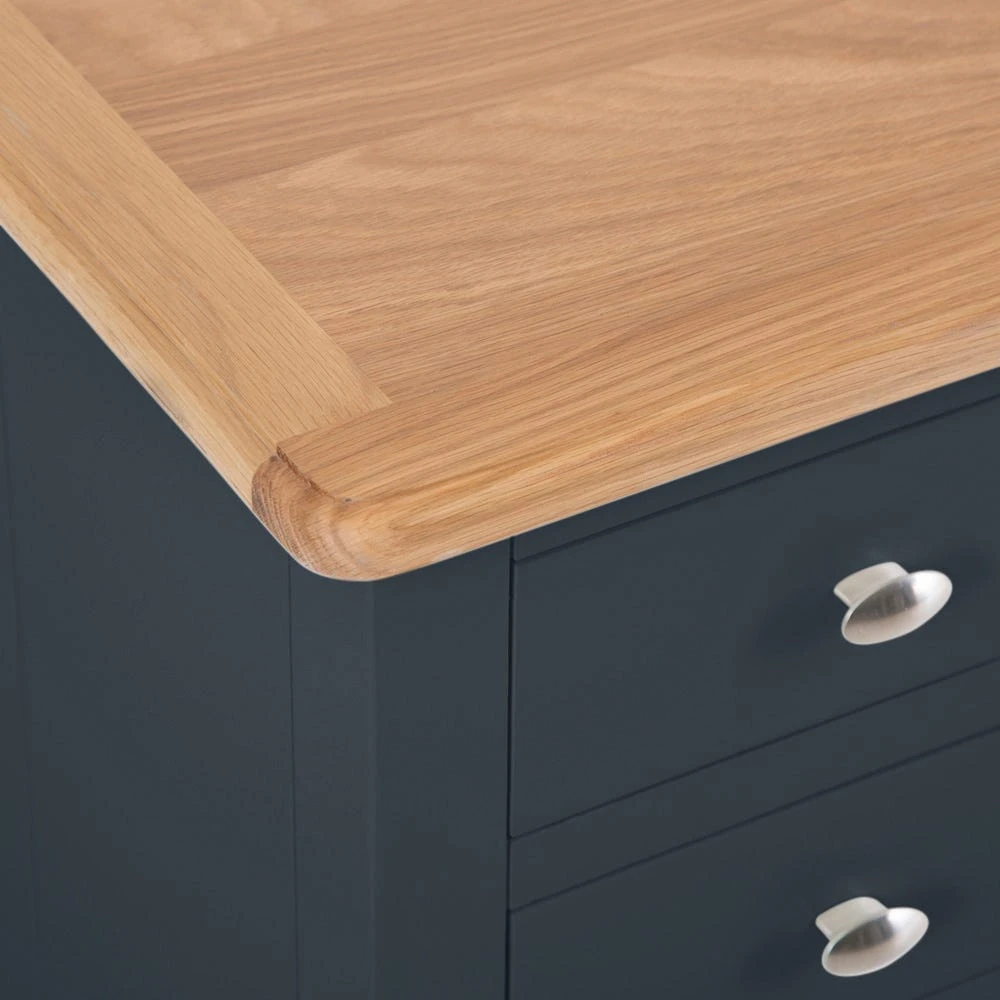 Gloucester Midnight Grey Painted Large 3 Drawer Bedside Table 7 Gloucester Midnight Grey Painted Large 3 Drawer Bedside Table - Image 7