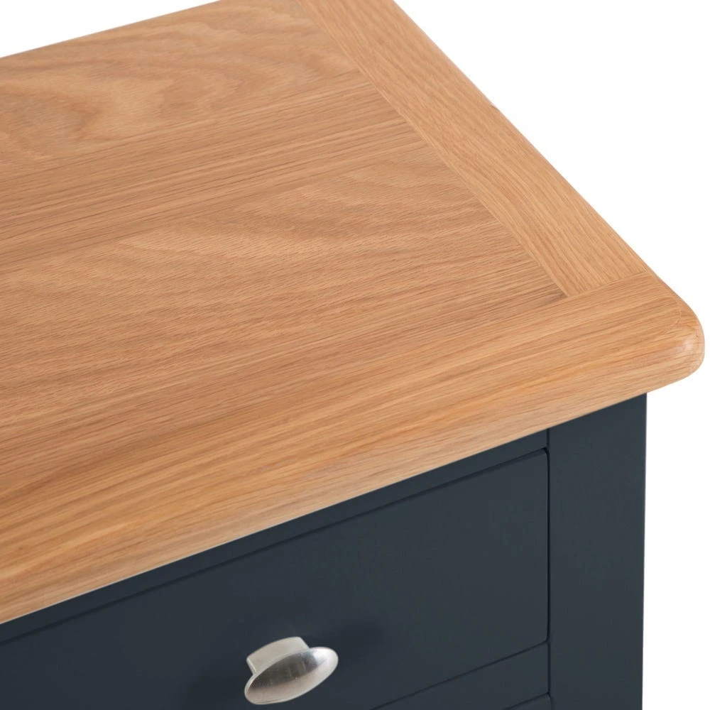 Gloucester Midnight Grey Painted Large 3 Drawer Bedside Table 4 Gloucester Midnight Grey Painted Large 3 Drawer Bedside Table - Image 4