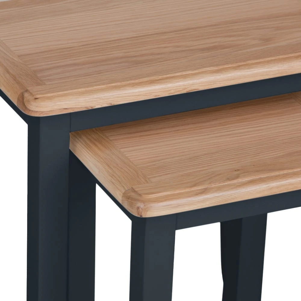 Gloucester Midnight Grey Painted Nest Of 2 Tables 5 Gloucester Midnight Grey Painted Nest Of 2 Tables - Image 5