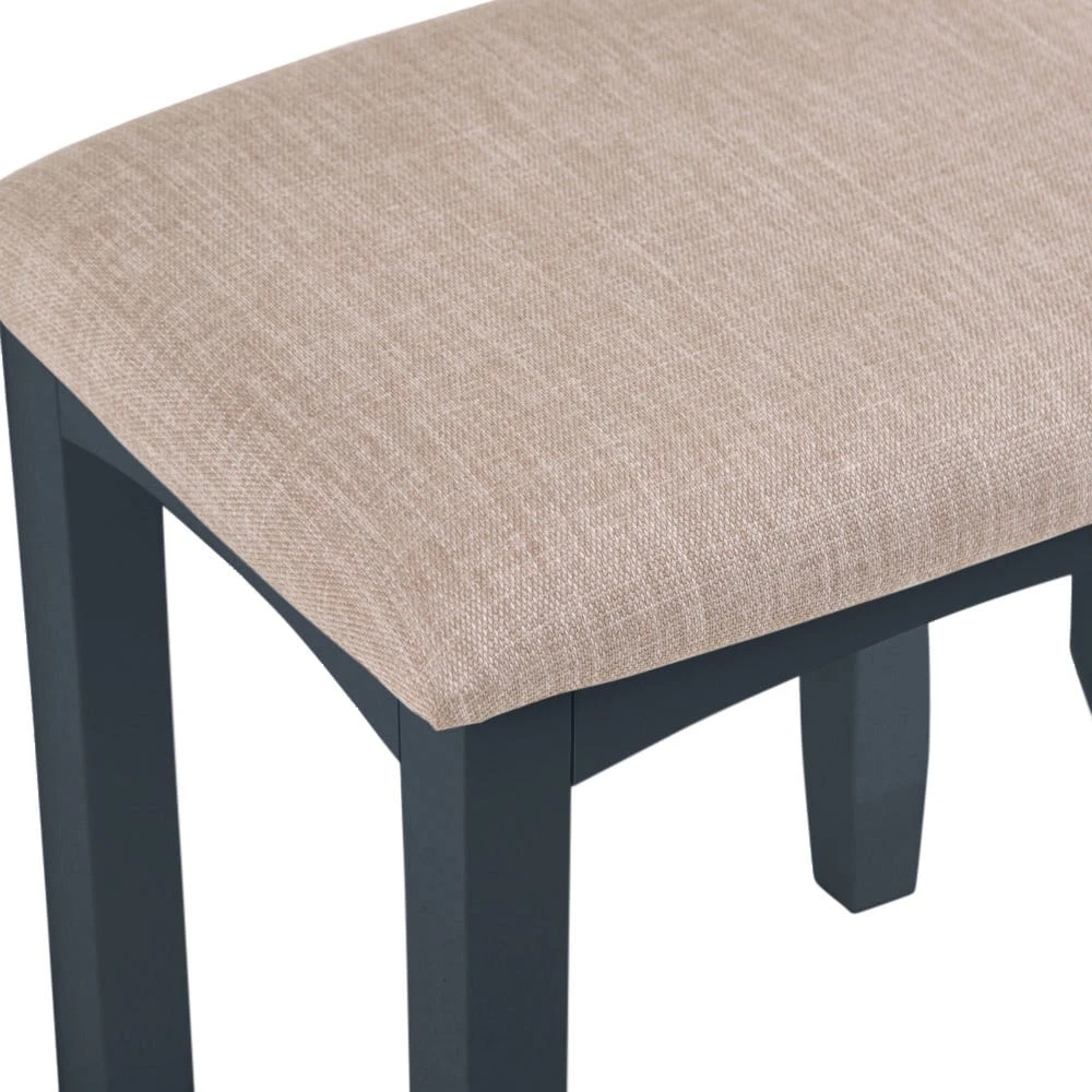 Gloucester Midnight Grey Painted Dressing Stool 3 Gloucester Midnight Grey Painted Dressing Stool - Image 3