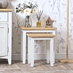 Gloucester White Painted Nest Of 2 Tables