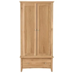 Gloucester Oak 2 Door Wardrobe With Drawer -Furniture Specialty Store gao gwr 13