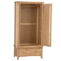 Gloucester Oak 2 Door Wardrobe With Drawer -Furniture Specialty Store gao gwr 2
