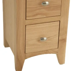 Gloucester Oak Slim 2 Drawer Bedside Table -Furniture Specialty Store gao sbsc 7