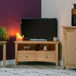 Gloucester Oak Corner TV Unit