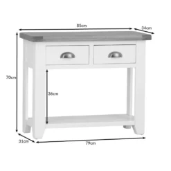Hampshire Ivory Painted Oak Console Table 21 Hampshire Ivory Painted Oak Console Table -Furniture Specialty Store hampshirecondimensions 1