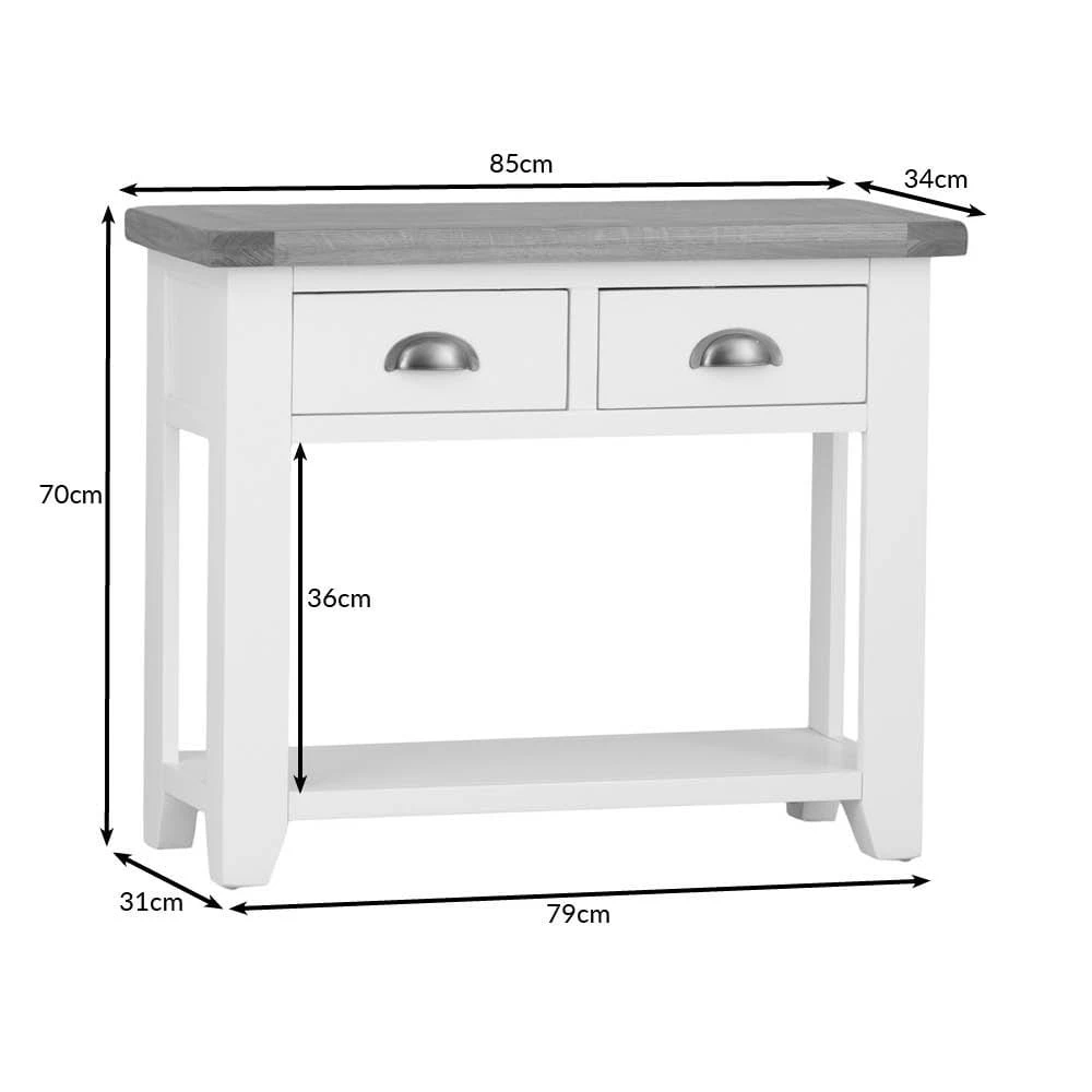 Hampshire Ivory Painted Oak Console Table 11 Hampshire Ivory Painted Oak Console Table - Image 11