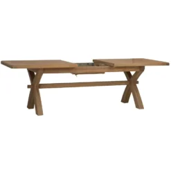 Wessex Smoked Oak 2.0m Extending Cross Leg Dining Table -Furniture Specialty Store ho 20bet 2
