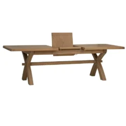 Wessex Smoked Oak 2.0m Extending Cross Leg Dining Table -Furniture Specialty Store ho 20bet 3