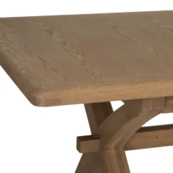 Wessex Smoked Oak 2.0m Extending Cross Leg Dining Table -Furniture Specialty Store ho 20bet 8